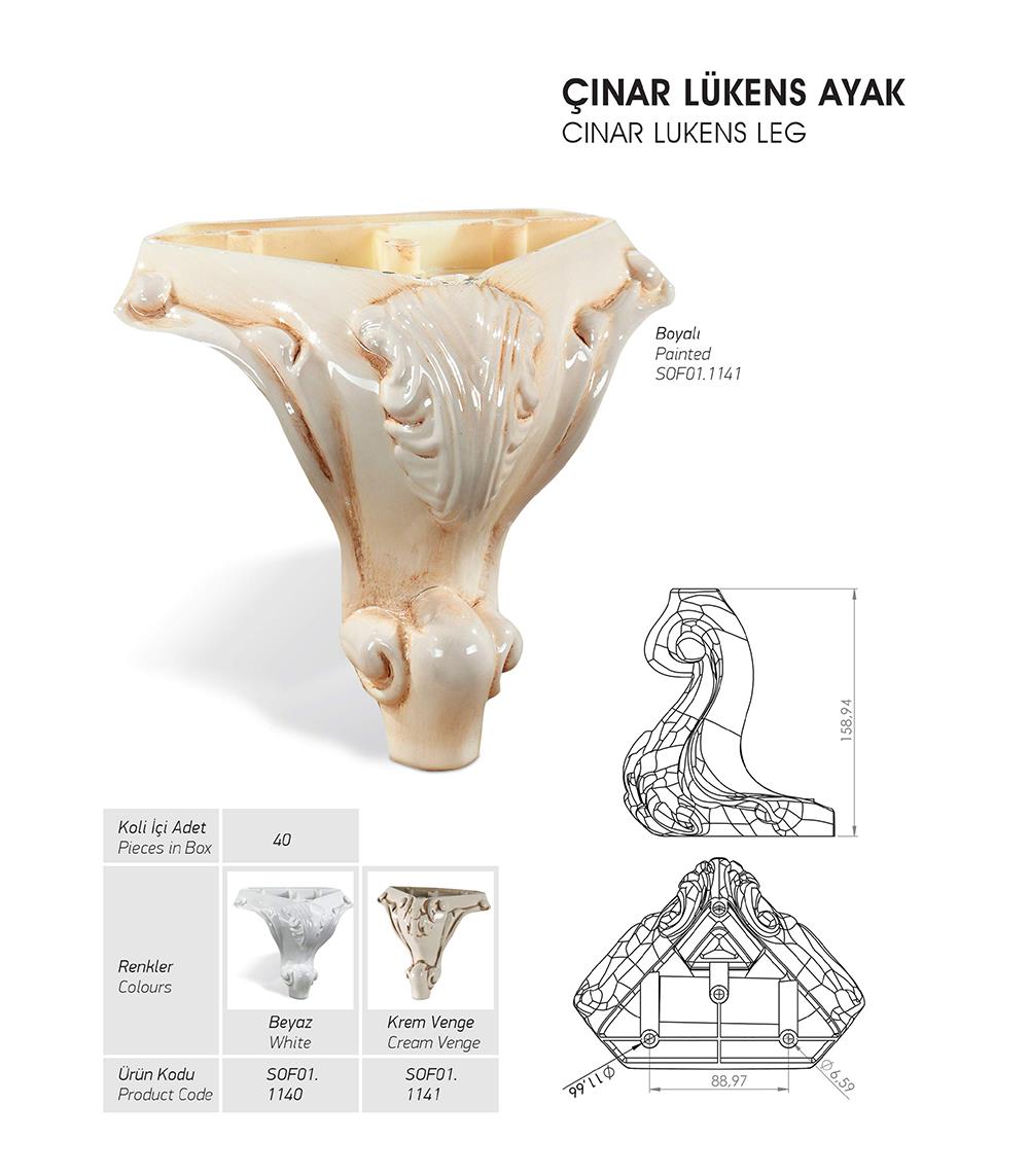 Çınar Lükens Ayak - Boyalı