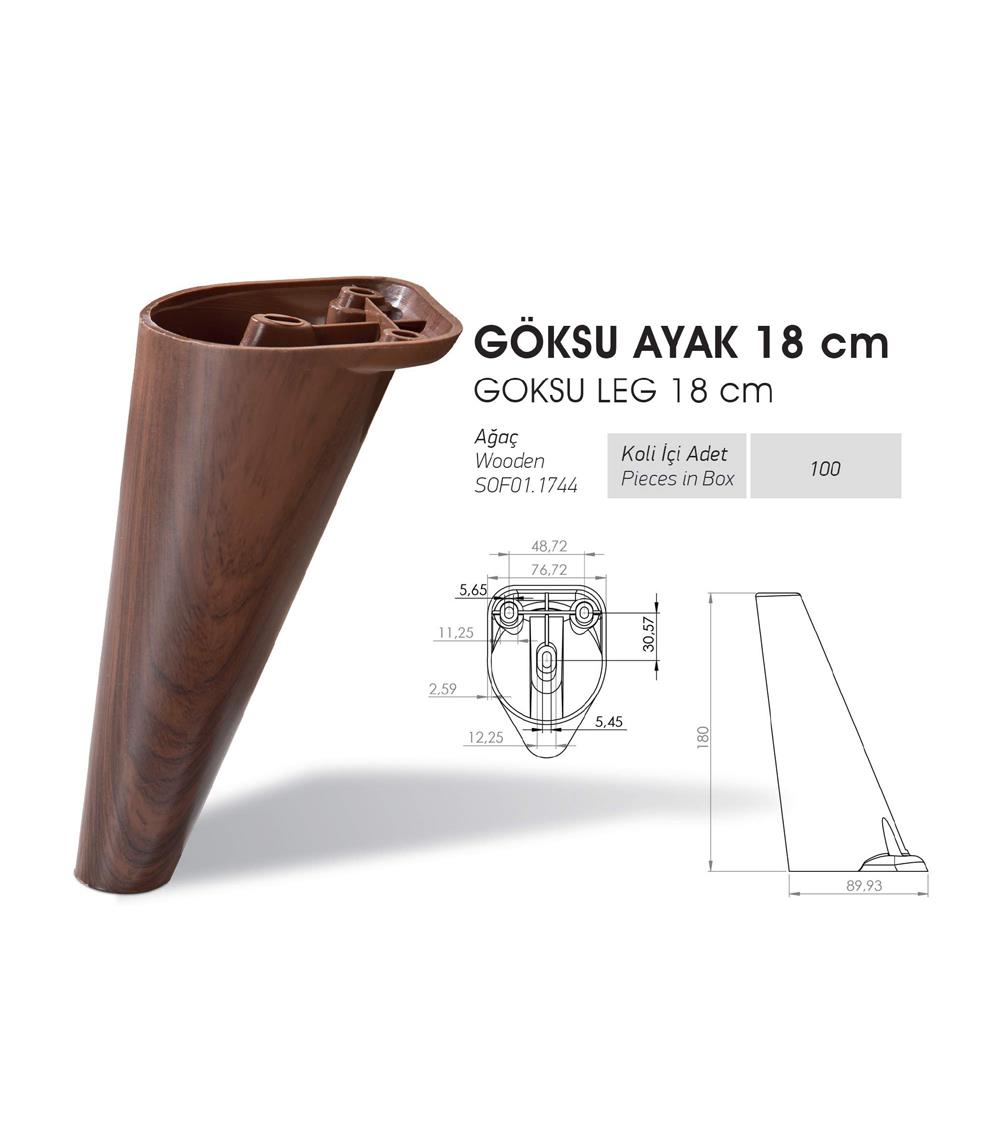 Göksu Ayak 18cm - Ağaç