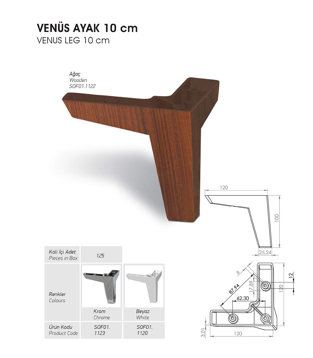 Venüs Ayak 10cm - Ağaç