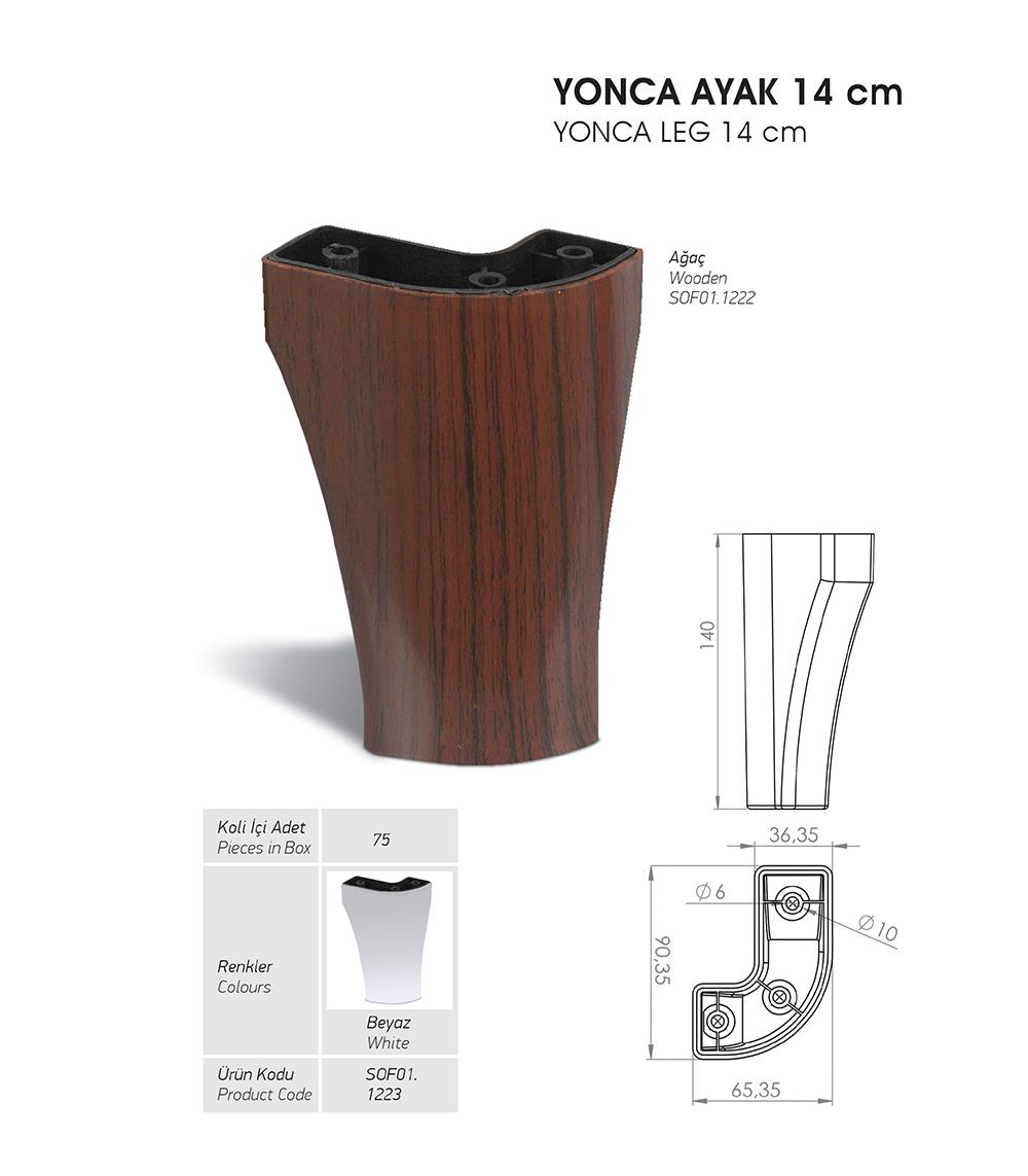 Yonca Ayak 14cm -  Ağaç