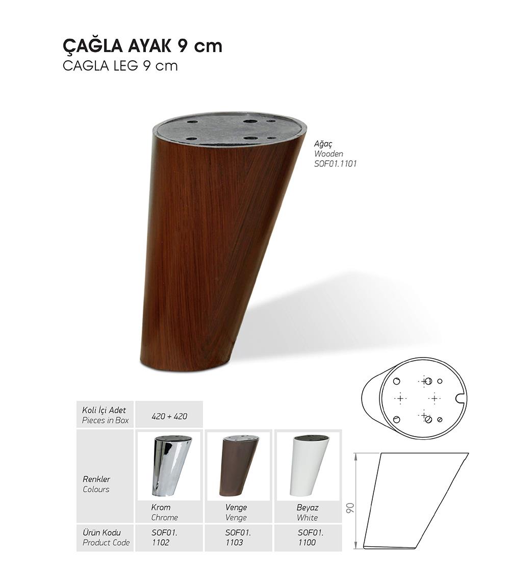 Çağla Ayak 9cm -  Ağaç