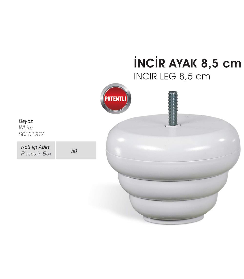 İncir Ayak 8,5cm - Beyaz