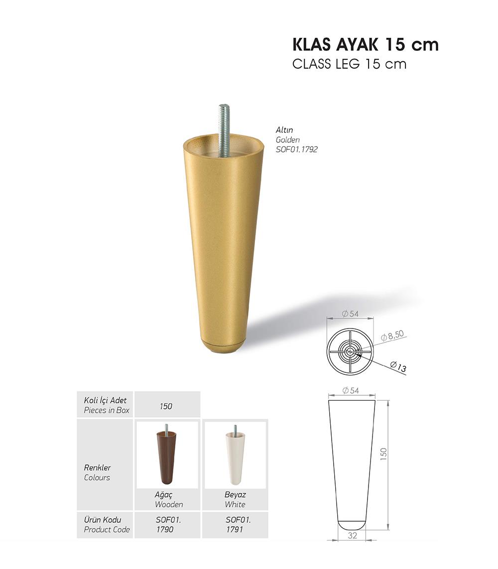 Klas Ayak 15cm - Altın