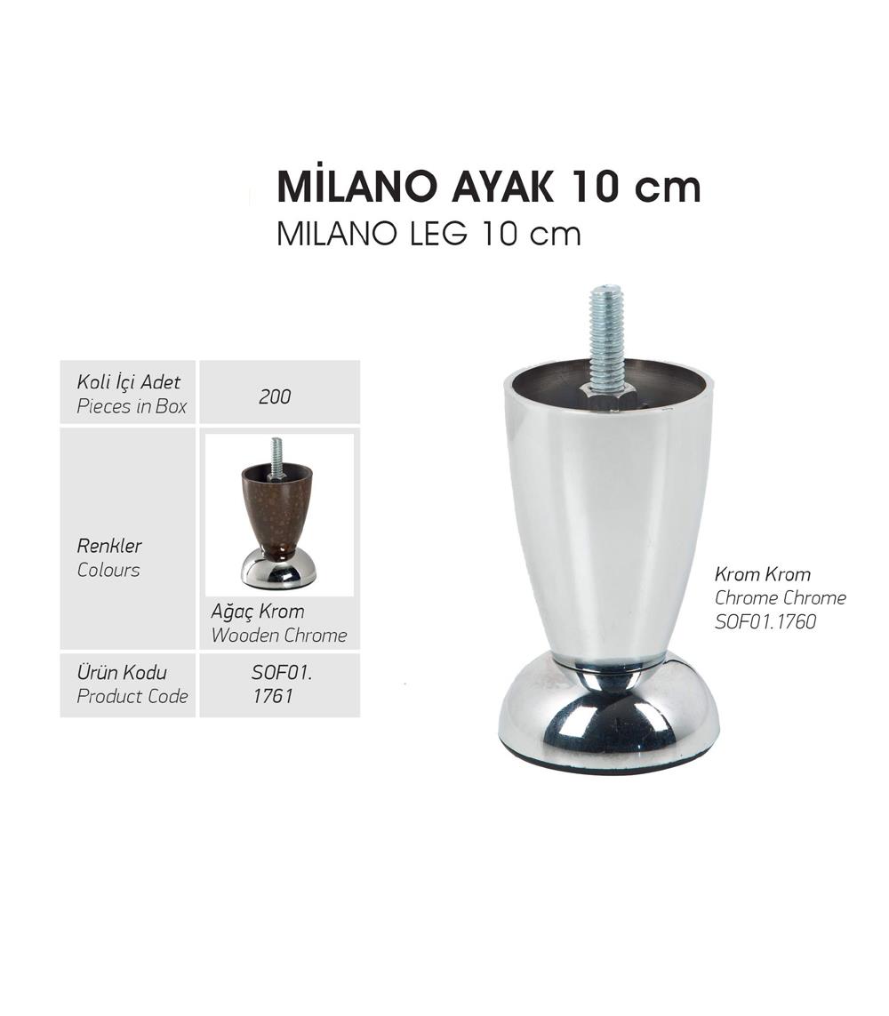 Milano Ayak 10cm - Krom Krom