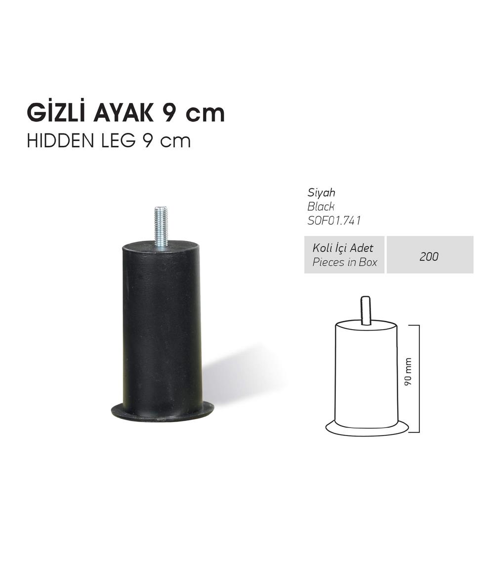 Gizli Ayak 9cm - Siyah