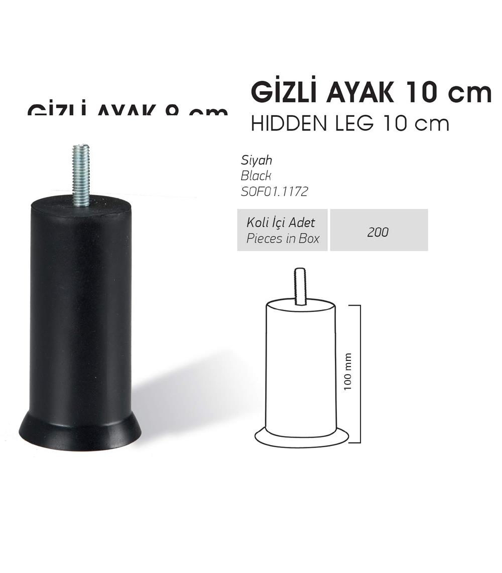 Gizli Ayak 10cm - Siyah