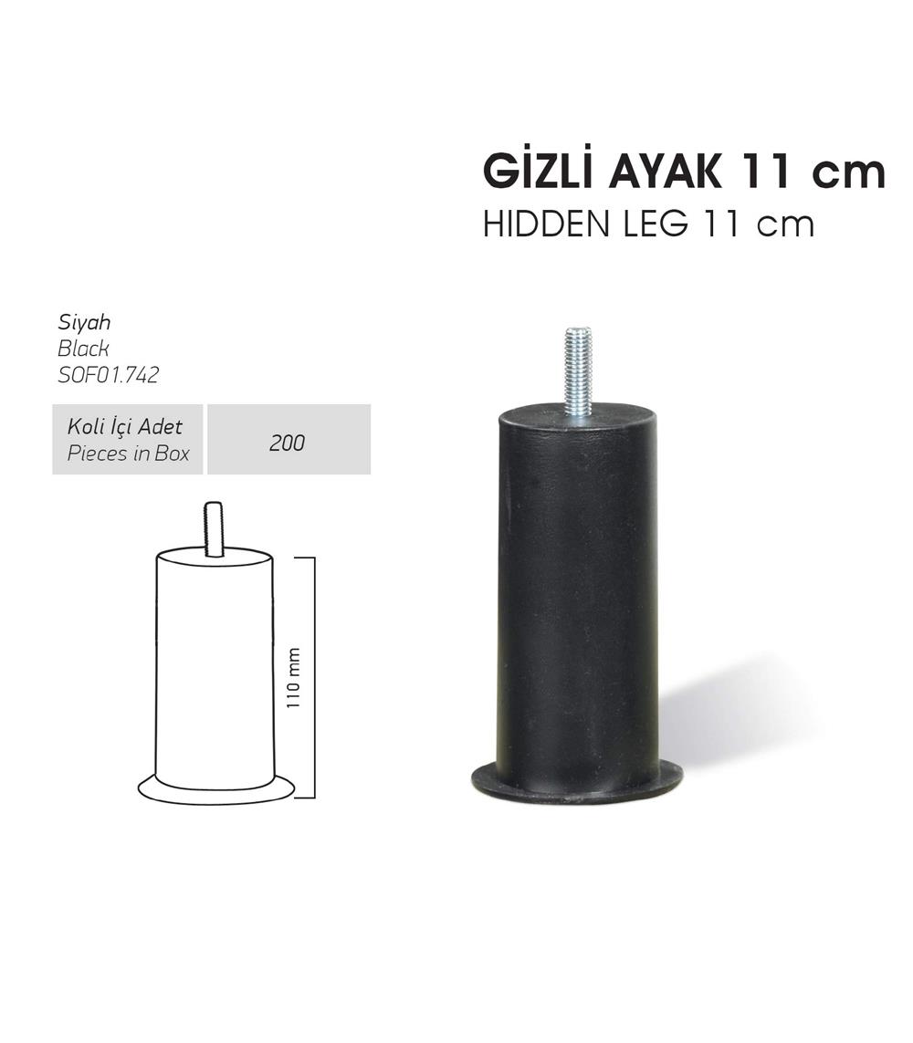 Gizli Ayak 11cm - Siyah