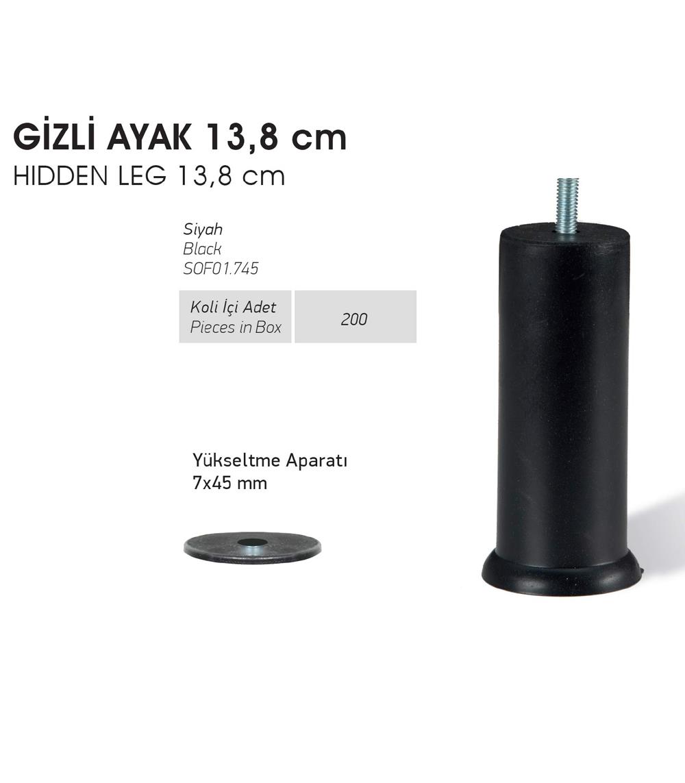 Gizli Ayak 13,8cm - Siyah