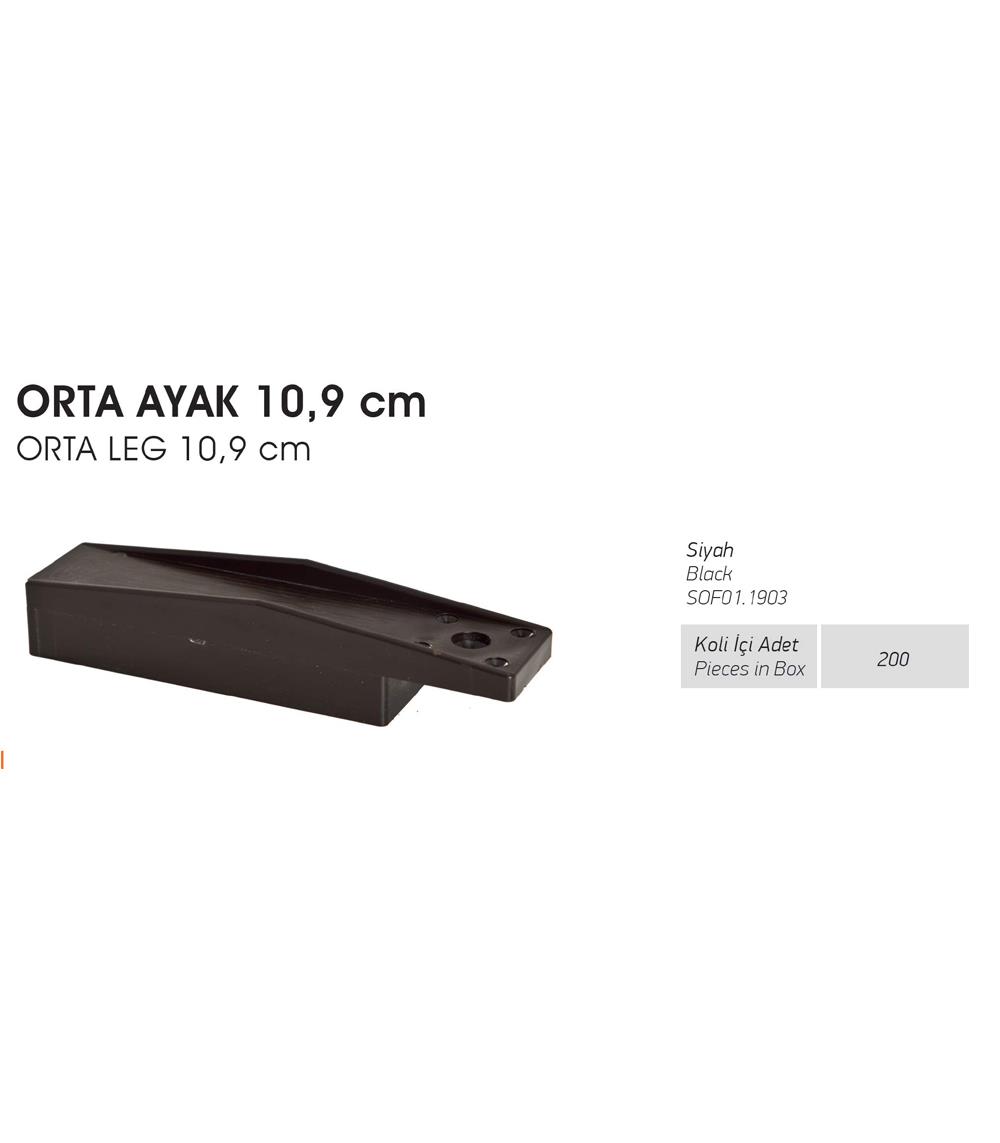 Orta Ayak 10,9cm - Siyah